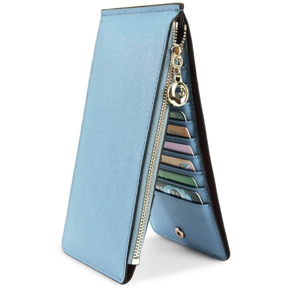 Handbags - 3349 RFID Blocking Leather Wallets Cell Phone Pocket Card Holder Organizer